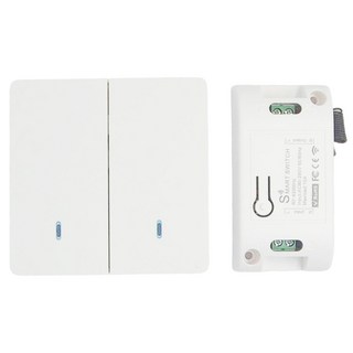 Neon 台灣霓虹 雙開雙切隨意貼免佈線電源開關, 平滑工藝, 手感更佳, 使用更好, 1組