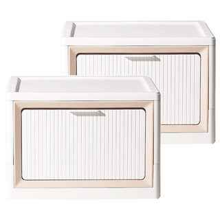 OLIVING 模組開放式收納箱 400, 2個, 白米色