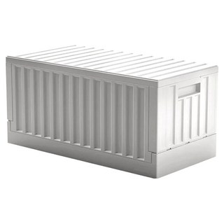 livinbox 樹德 貨櫃收納椅 FB-6432, 摺疊設計, 附隔板, 640x320x300mm, 白色, 1個