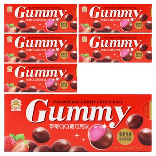 義美 QQ糖巧克球 草莓, 50g, 6盒