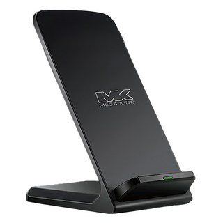 MEGA KING 雙線圈15W無線充電座 精裝版 黑色, 1個