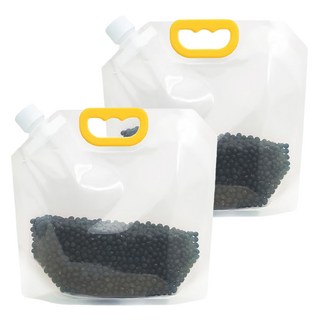 SHCJ 生活采家 五穀雜糧加厚透明密封袋 1.5L 5入裝 寬底可自立 手提便攜, 2組