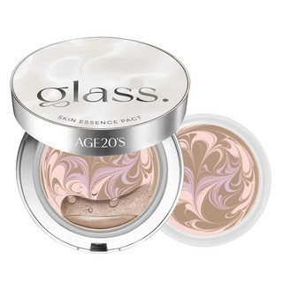 AGE20'S 玻璃亮膚精華粉餅 Glow 12.5g+替換芯 12.5g, 23 Neutral Beige, 1組