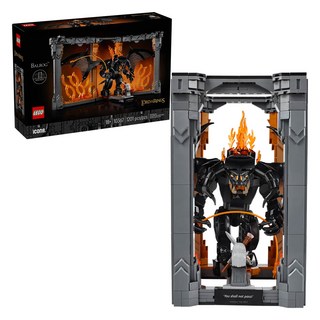 LEGO ICONSTM 魔戒 炎魔TM 書擋擺飾 The Lord of the Rings: BalrogTM Book Nook 10367, 1組, 魔戒 炎魔TM 灰色 + 黑色