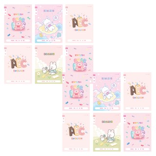 morning glory 小學英文寬行練習本 B款, 2組, 粉色