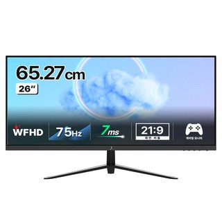 Jooyon WFHD IPS 75Hz HDR寬螢幕顯示器, V26FX75(一般), 65cm