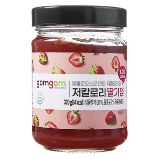 gomgom 低卡路里草莓果醬, 320g, 1罐