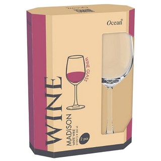 Ocean Glass 麥德遜白酒杯 2入, 350ml, 玻璃材質, 耐熱範圍0-70度, 1組