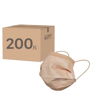 SH 上好生醫 成人平面醫療口罩, 奶茶色, 50片, 4盒