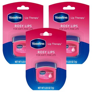 Vaseline 凡士林 護唇膏 7g 滋潤保濕 改善乾燥脫皮, 玫瑰, 3件