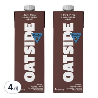 OATSIDE 歐特賽 可可燕麥植物奶, 1L, 4瓶
