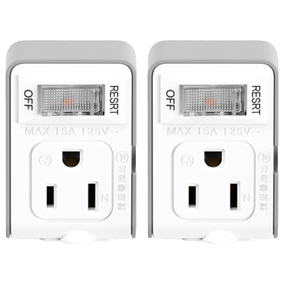 iPlus 保護傘 1切2座3變2小壁插過載斷電保護, 白色 + 灰色, 2個, 58.6mm