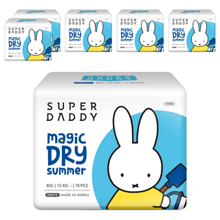 SUPER DADDY Magic夏日乾爽褲型尿布, Big, 108片