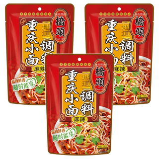 橋頭重慶小麵調味料 麻辣 4包, 240g, 3袋