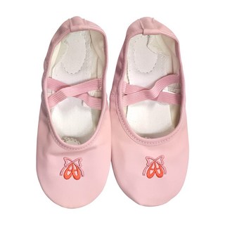 KID'S BALLETMALL 女童緞帶刺繡芭蕾舞鞋