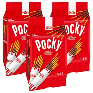 glico 格力高 Pocky 百奇 巧克力棒分享包, 81g, 3袋