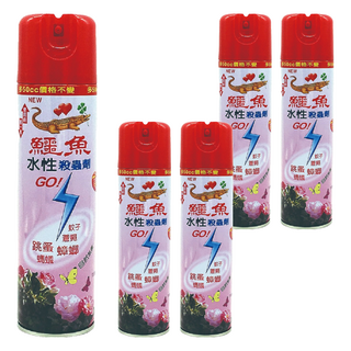 鱷魚 水性噴霧殺蟲劑, 600ml, 5瓶