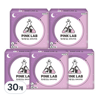 PINK LAB 褲型夜用衛生棉, 30個, 4入, 大型