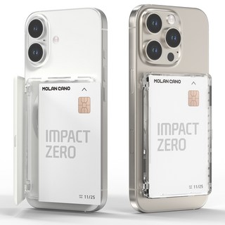 MOLAN CANO MagSafe 雙卡收納卡夾, 1個, 透明