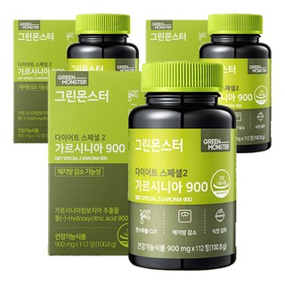 GREEN MONSTER Diet Special 2藤黃果萃取錠900, 112顆, 3罐
