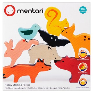 mentari 森林家族疊疊樂 18個月以上, 動物 多色, 1組