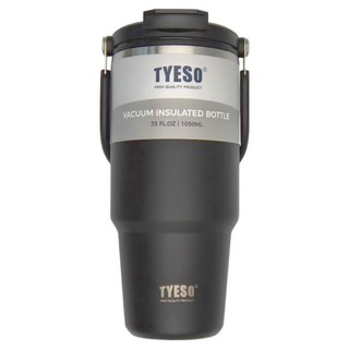 TYESO 泰碩 手提304不銹鋼水杯, 瑪瑙黑, 1.05L, 1個