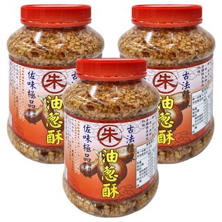 朱記餡餅粥 古法精緻油蔥酥, 600g, 3瓶