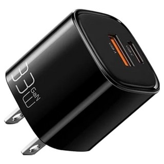 Mcdodo 麥多多 33W GaN 雙孔氮化鎵充電器 黑色, 1個