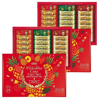 惠香 臺灣造型鳳梨酥綜合禮盒, 含關廟鳳梨/包種茶/日月潭紅茶口味, 台灣最佳伴手禮, 630g, 2盒