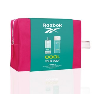 REEBOK 清新水能量女性淡香水經典手拿盥洗包組 (淡香水100ml+沐浴膠250ml) 運動香氛, 1入