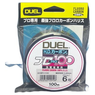 DUEL H.D. CARBON PRO100S 碳纖線 #6.0 100m 前導線, transparent, 1個