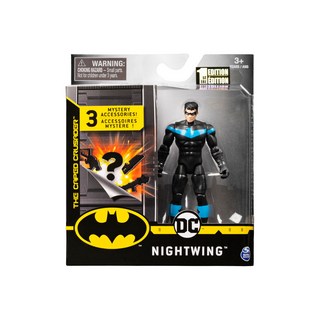 SPIN MASTER DC 蝙蝠俠系列4吋人偶 附3個配件, 夜翼 S1V1M2, 1個