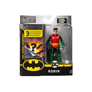 SPIN MASTER DC 蝙蝠俠系列4吋人偶 羅賓, 1個