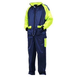 TDN RACING 風行競速兩件式套裝 3XL 海軍藍 防水透氣機車雨衣