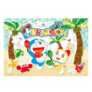 HUNDRED PICTURES 百耘圖 拼圖 300片 兒童益智玩具, 哆啦A夢 熱情沙灘 多色, 1盒