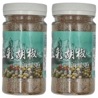 Longyes 隆一 五彩胡椒調味鹽 140g 喜馬拉雅山玫瑰鹽添加, 2罐