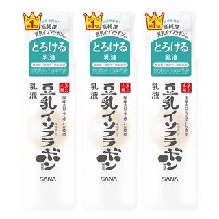 SANA 莎娜 豆乳美肌保濕乳液 150ml 調理肌膚 保濕補水 無香料無色素無礦物油, 3瓶