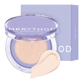 MERYTHOD 遮瑕氣墊粉餅+補充粉蕊, 01 Pure Ivory, 1組