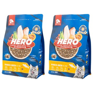 Hero MAMA 全齡貓 益生菌凍乾晶球貓糧，深海鮭魚，400g, 深海鱈魚, 2包