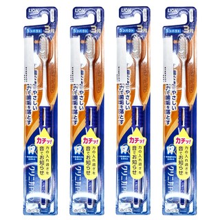 LION 獅王 Clinica PRO 喀喀減壓3列小頭牙刷 普通刷毛, 1入, 4支