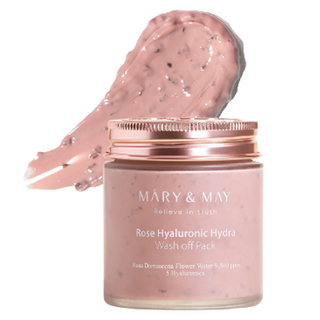 MARY&MAY 玫瑰玻尿酸潔淨泥膜 125g, 1罐, 1罐