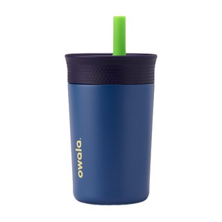 owala KIDS' Tumbler 不鏽鋼矽膠吸管水壺, 冰樂藍莓, 355ml, 1個