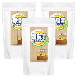 加倍潔 檸檬酸去汙粉 環保安心 有效清洗水垢和尿垢 清潔物體表面, 300g, 3包