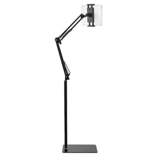 Tamsaa 折疊式智慧型手機平板電腦落地支架 140 公分, 1個, 黑色