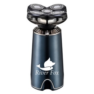 리버폭스 차량용 휴대용 무선 밀착 5구 전기 면도기, 블루, 2203