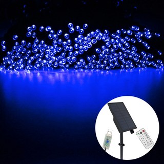 21세기트랜드 태양열 USB 꼬마 전구 200구 22m, 블루, 22m, 1개