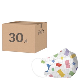 JUN 郡昱 小童3D立體口罩, 30片, 1盒, 30片, GummyBear小熊軟糖