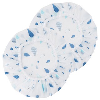 伴佳家 環保EVA無毒浴帽 水滴 - 加厚耐用、彈性佳、防水髮帽, 2入