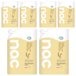 nac nac 酵素奶瓶餐盤蔬果洗潔精, 6個, 600ml