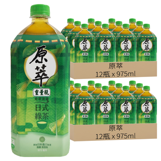 原萃 日式綠茶, 975ml, 24瓶